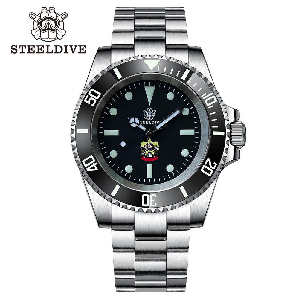 STEELDIVE SD1954 Mens 41mm 300M Automatic Dive Watch NH35 Sapphire Steel