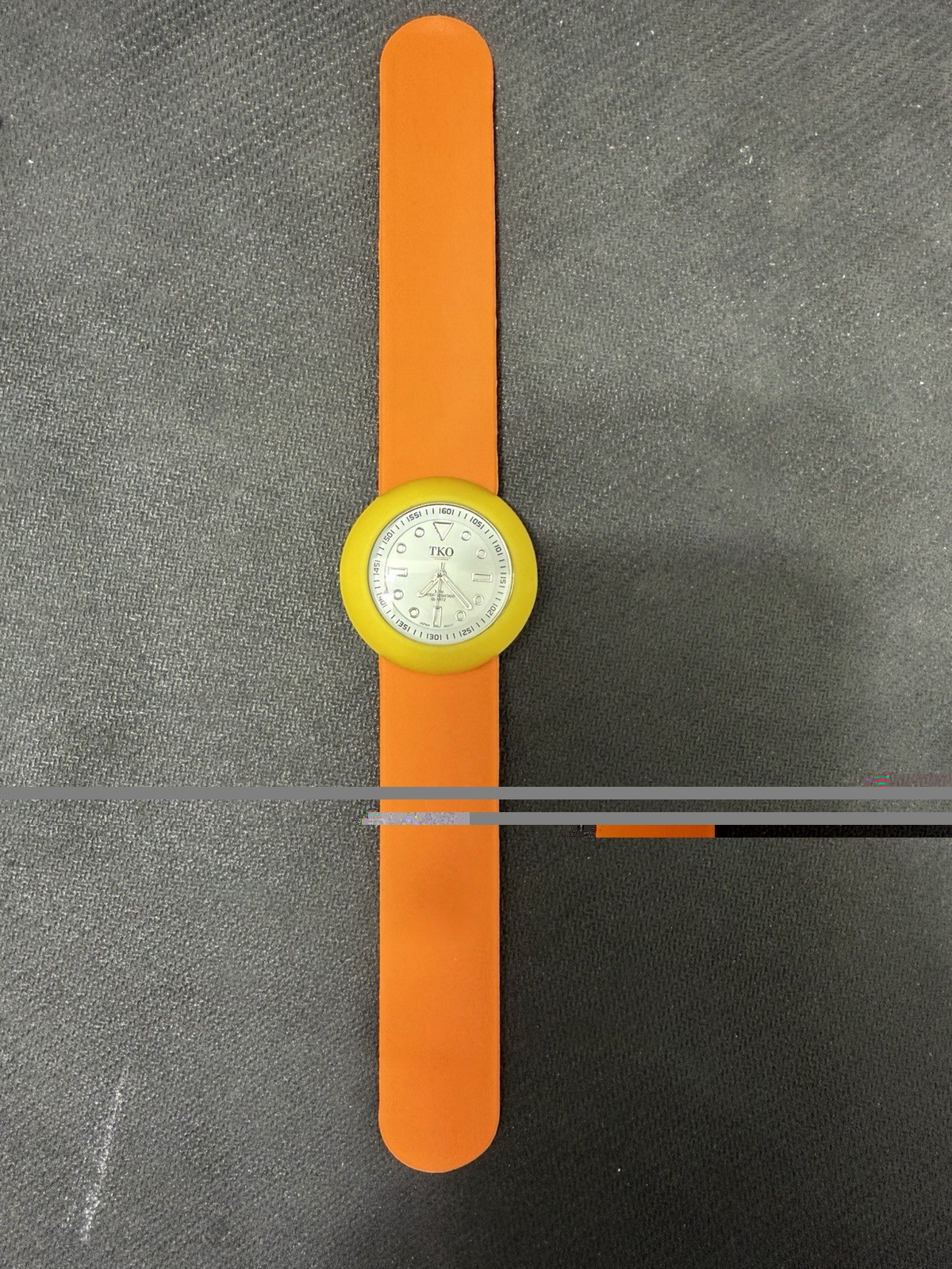 TKO Orlogi Orange Yellow Silicone Watch Original Case & Warranty NOS