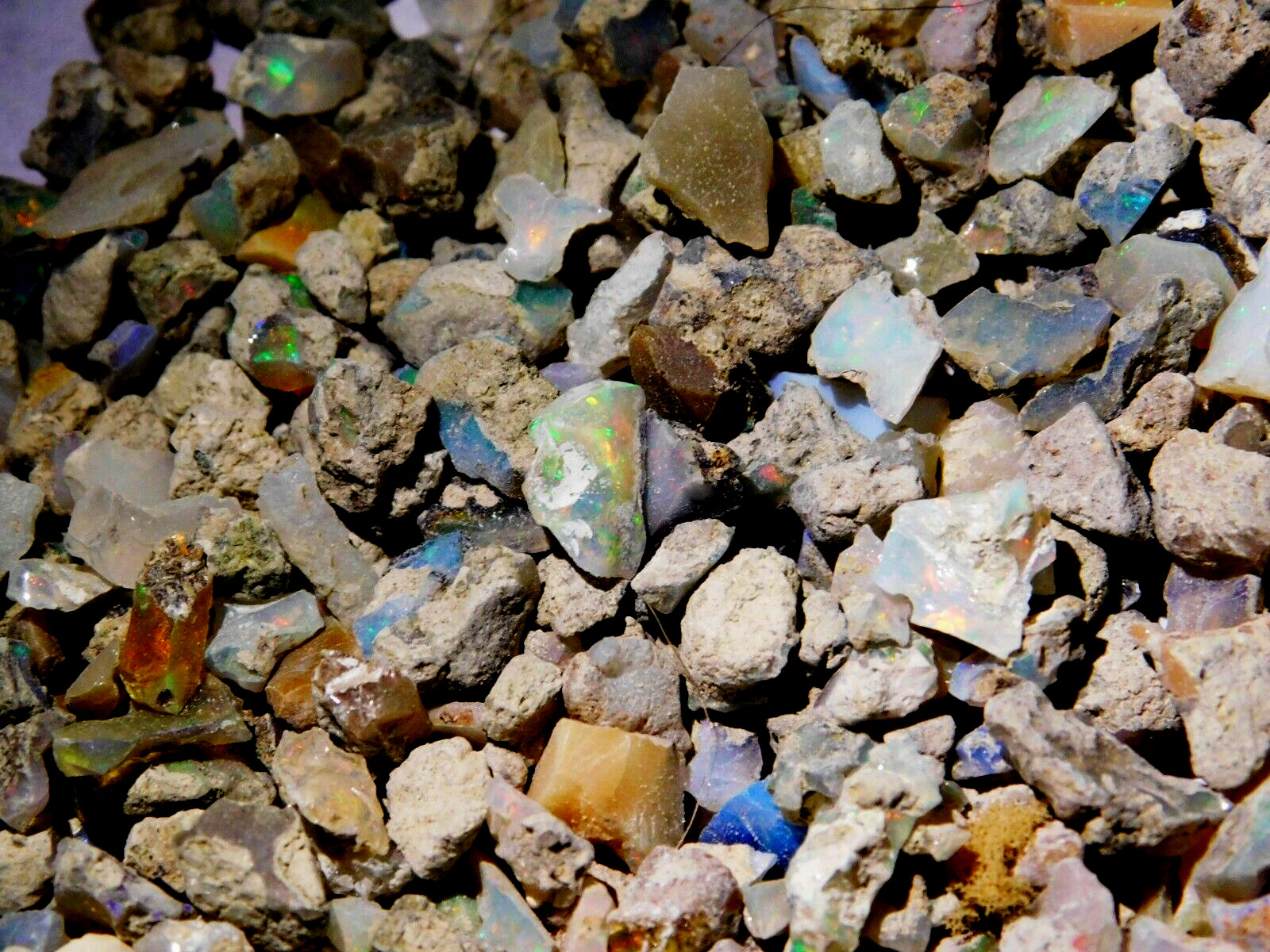 50+ Cts Natural AAA+ Fire Opal Ethiopian Rough Loose Gemstone Lot