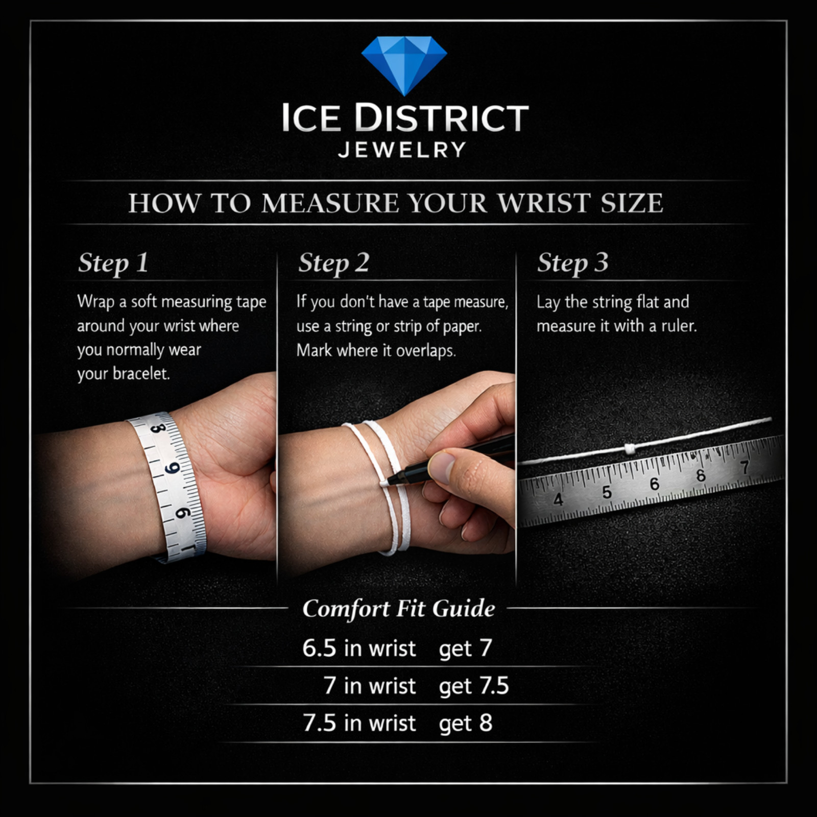 Moissanite Tennis Bracelet VVS, 2–6.5mm Iced Out 925 Sterling Silver