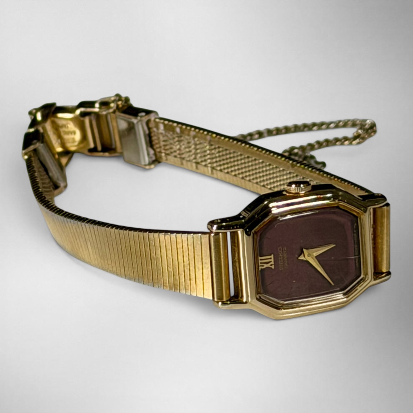 Vintage Seiko Quartz 2C20-5769 Women’s Gold Tone Watch Tested New Battery