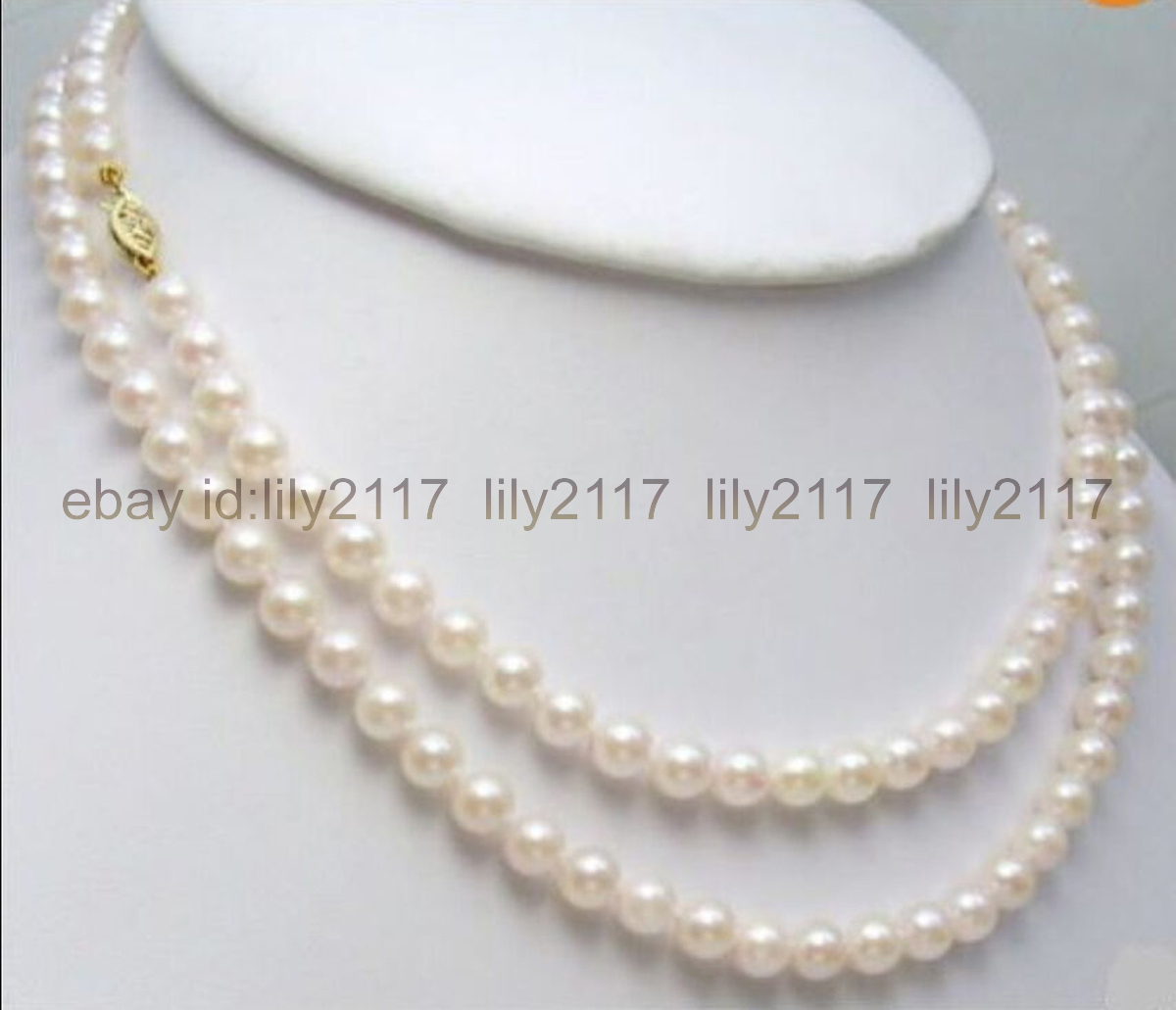Genuine natural 8-9mm white japanese AKOYA pearl necklace 35 inches