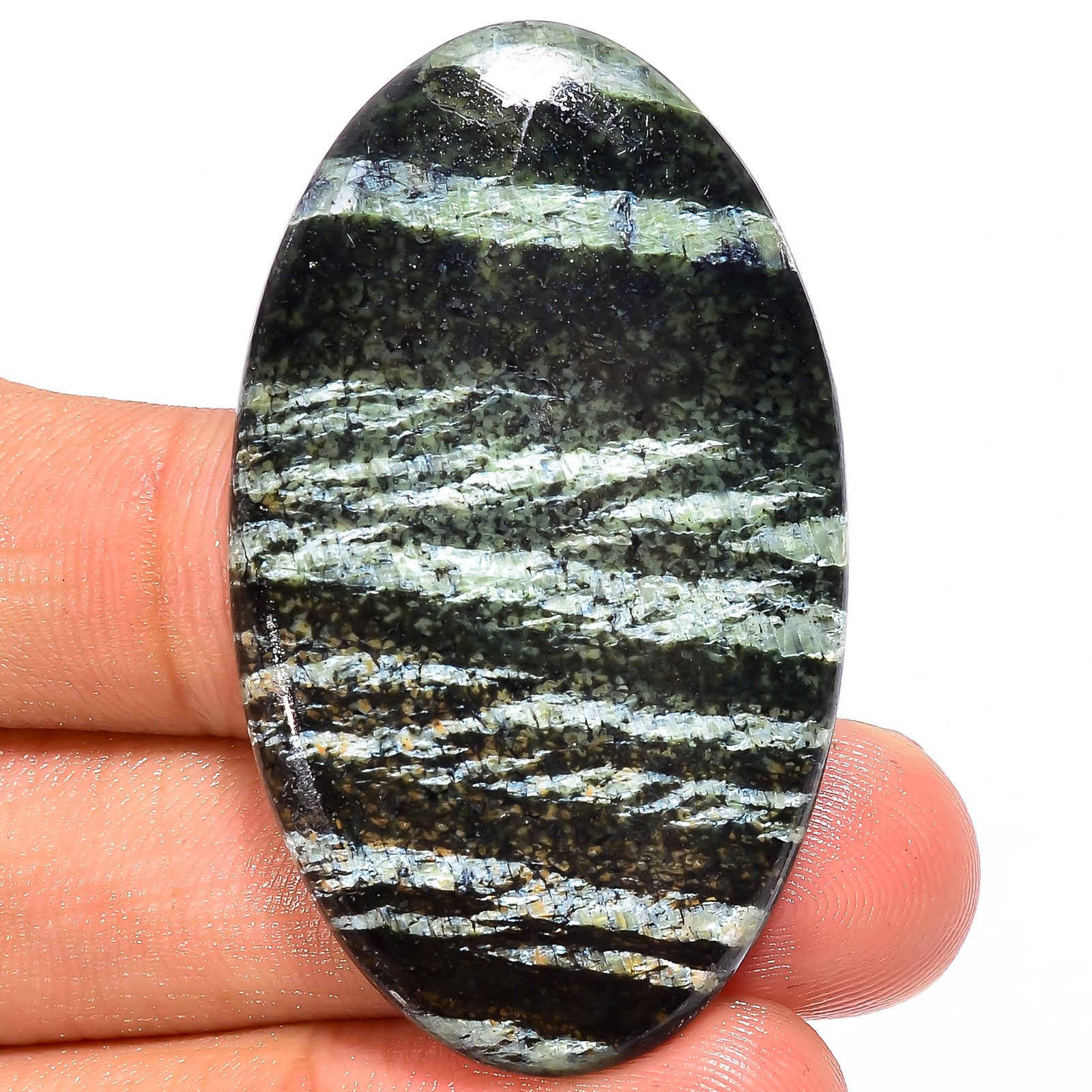 Natural Green Swiss Opal Oval Shape Cabochon Gemstone 50.5 Ct 47X28X5mm GC-22741