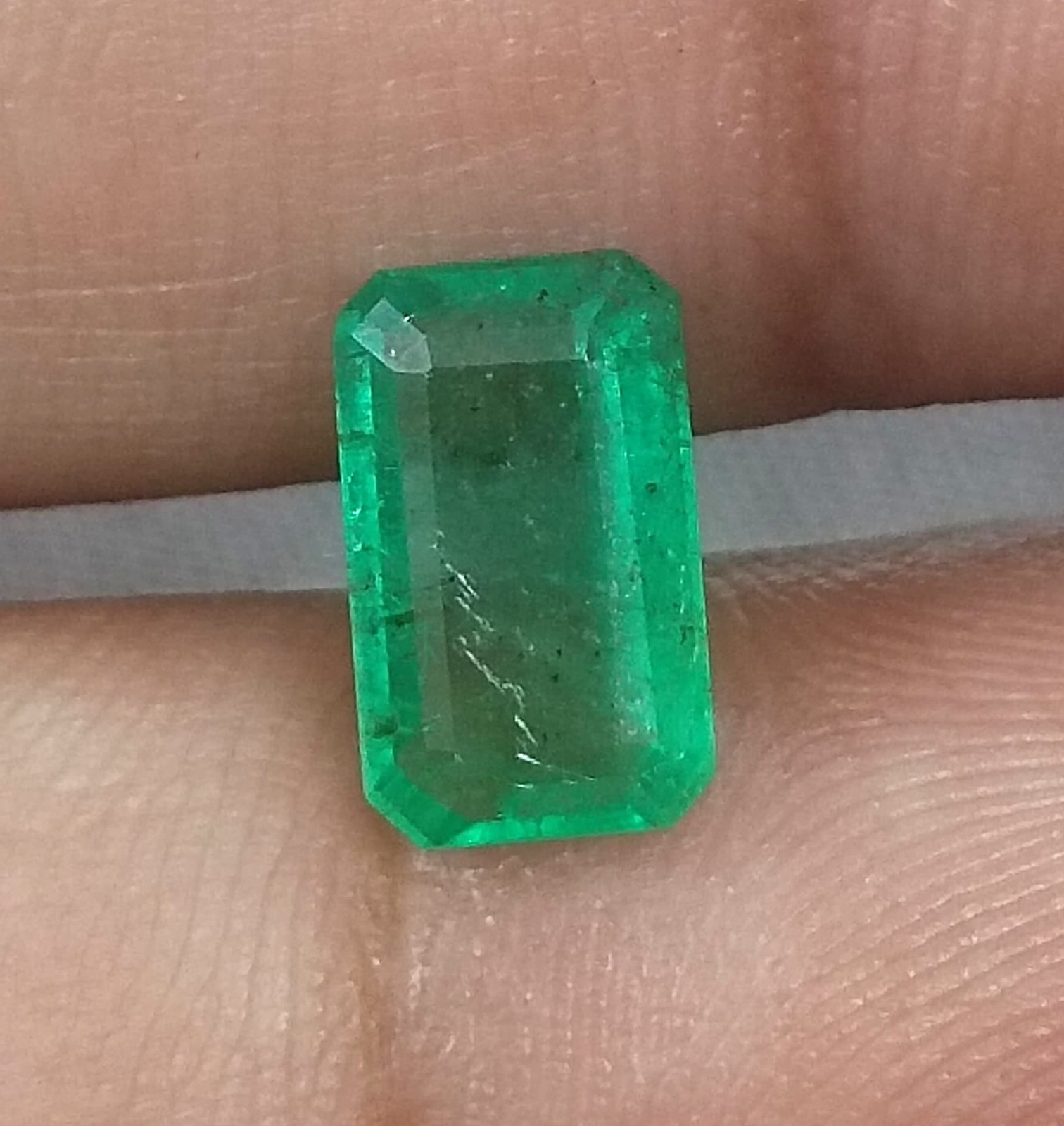 1.83ct Natural Panjshir Emerald Medium Green Octagon Loose Gemstone