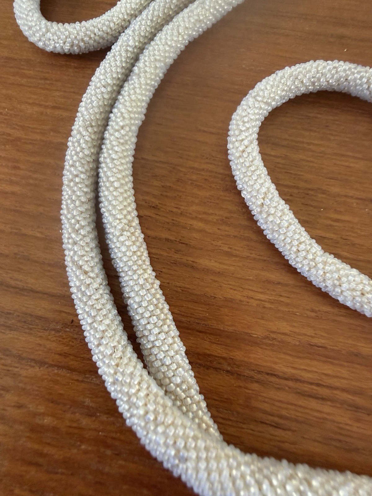 Vintage 1920’s Art Deco GreyGlass Beaded Sautoir Flapper Necklace Rope Long Belt