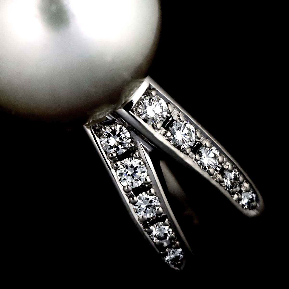 TASAKI South Sea pearl 12.4mm Diamond 0.26ct Ring Pt size5.5-5.75(US) 90308909