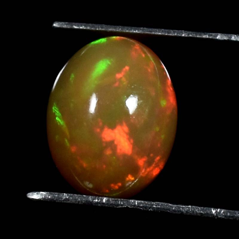 Ethiopian Fire Opal Oval Cabochon 100% Natural Amazing Gemstones 03.45Cts.