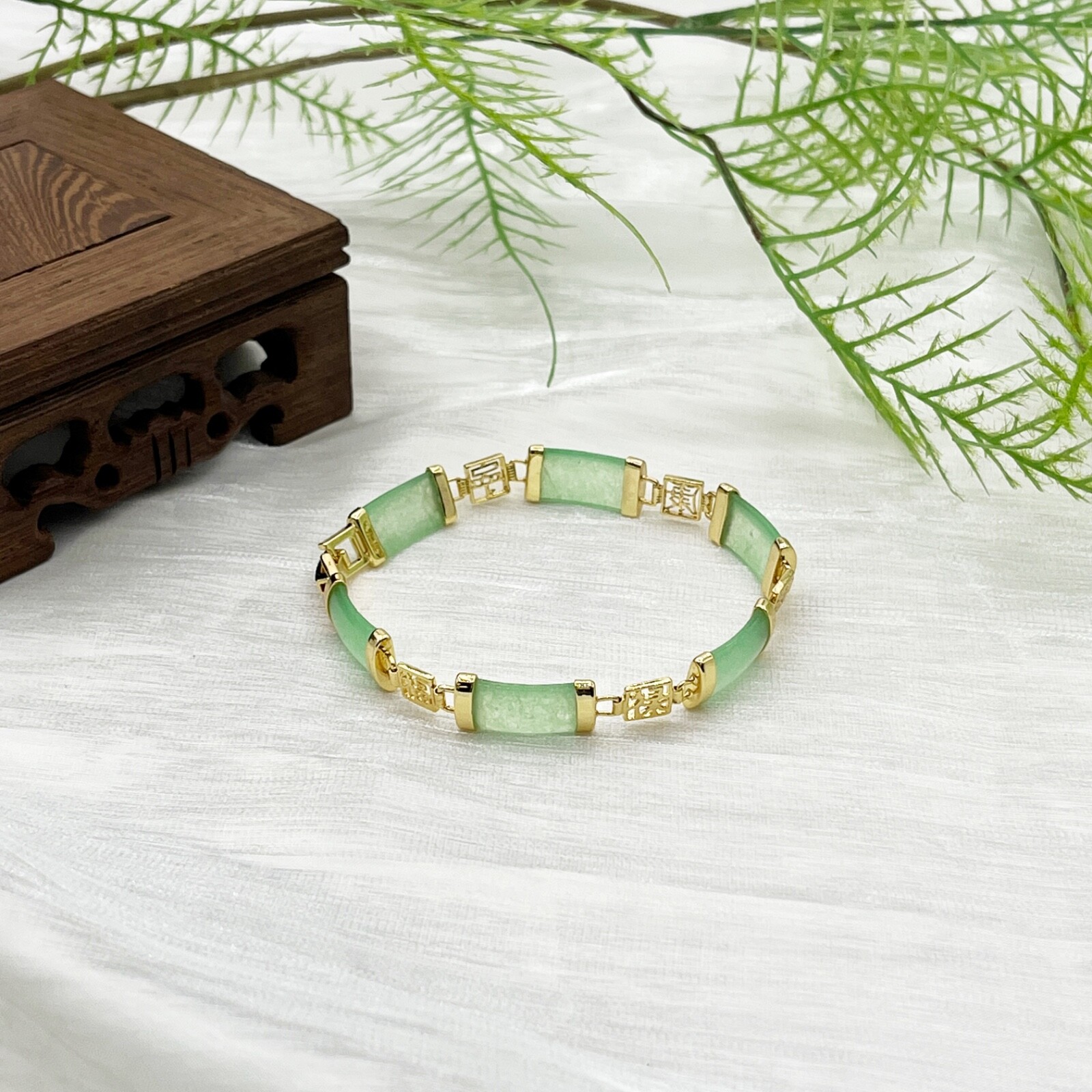 Multiple Color Jade Link Bracelet Handmade Natural Gemstone Bracelet