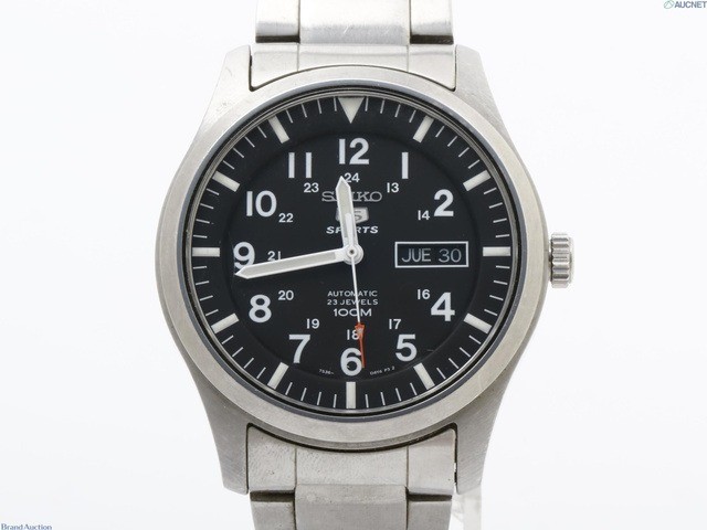 [Near MINT] SEIKO 5 Sports 7S36-03J0 Black Military Automatic Men’s Watch JAPAN