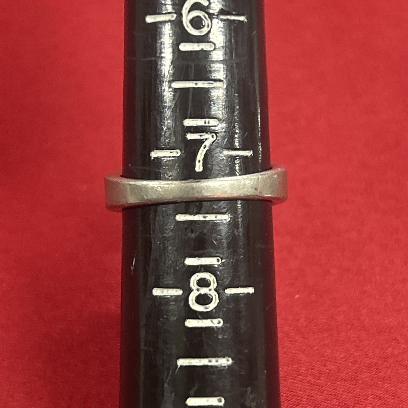 Sterling Silver CT Red Stone Ring Size 7.25 4.82 Grams