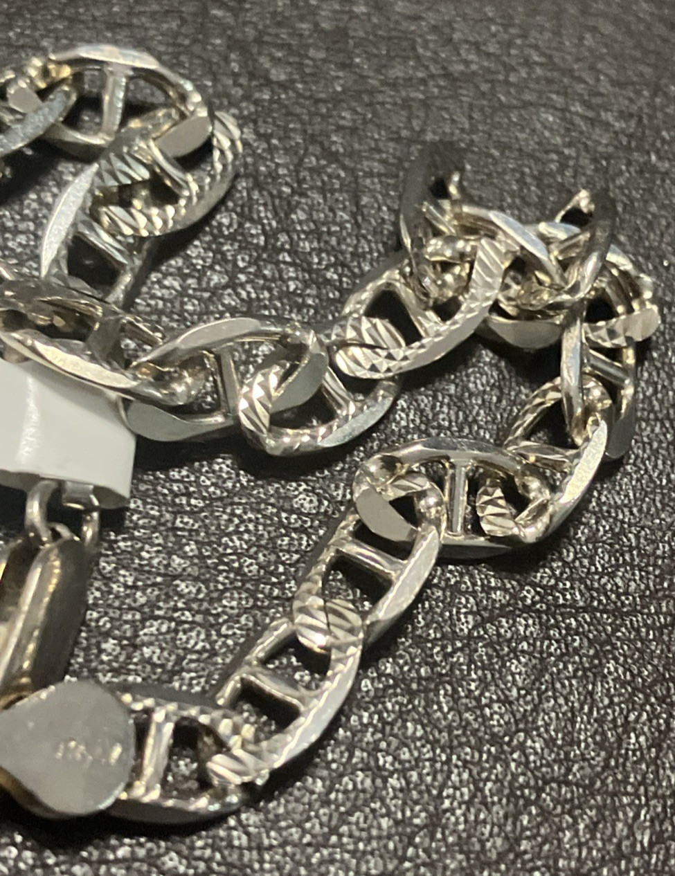 925 Italy Sterling Silver Mariner Link Solid Bracelet 8.25grams 8.2” 6.2mm NWT