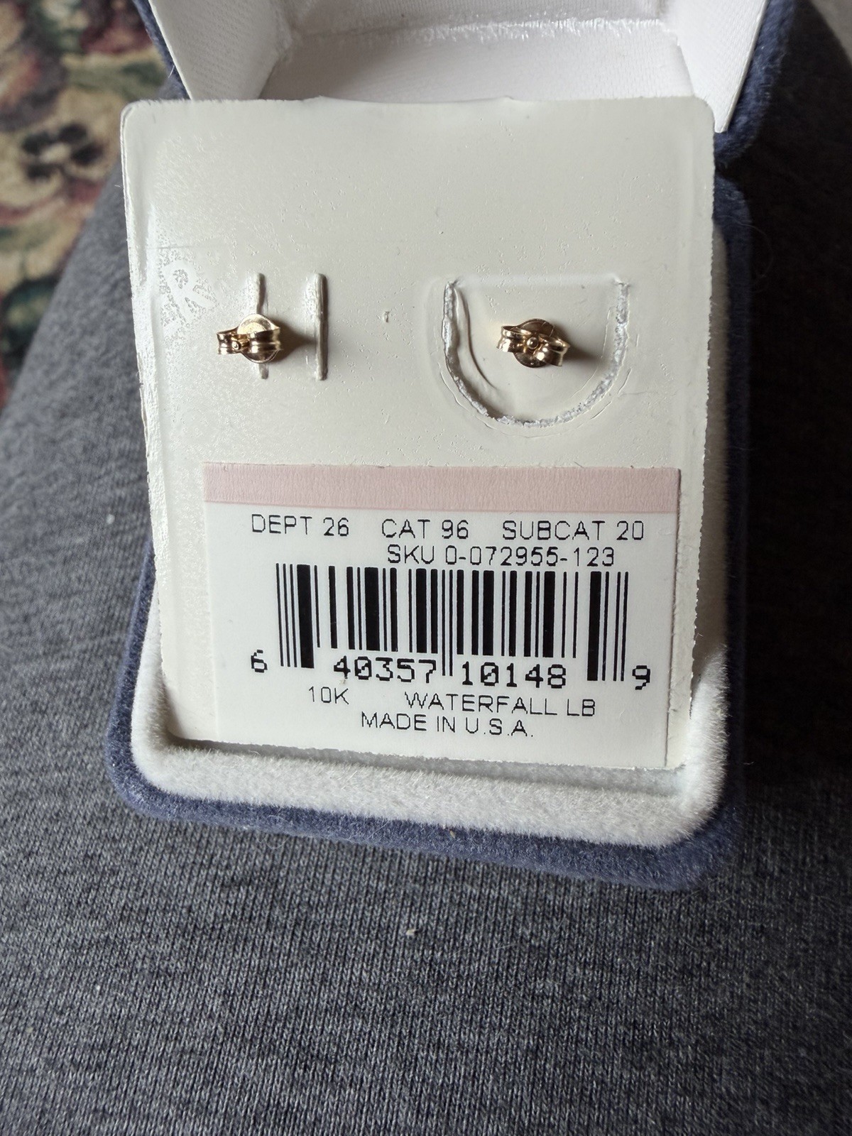 Real 10K Solid Yellow Gold 12.7MM Diamond Cut Small Cat Kitten Stud Earrings
