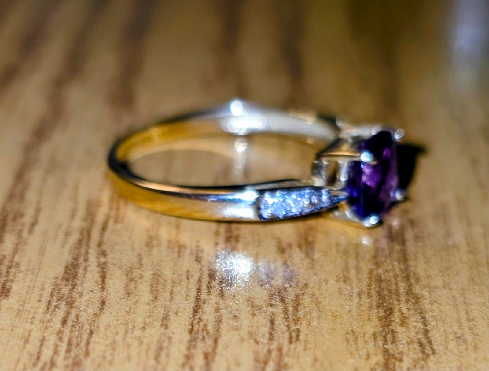 10k Yellow Gold Amethyst Ring – Size 5.5