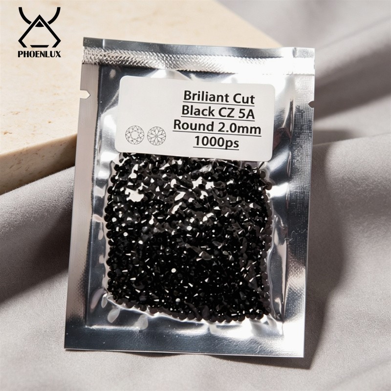 5A 14 Colors Round Red Black Cubic Zirconia Stone Loose CZ Stones For Jewelry