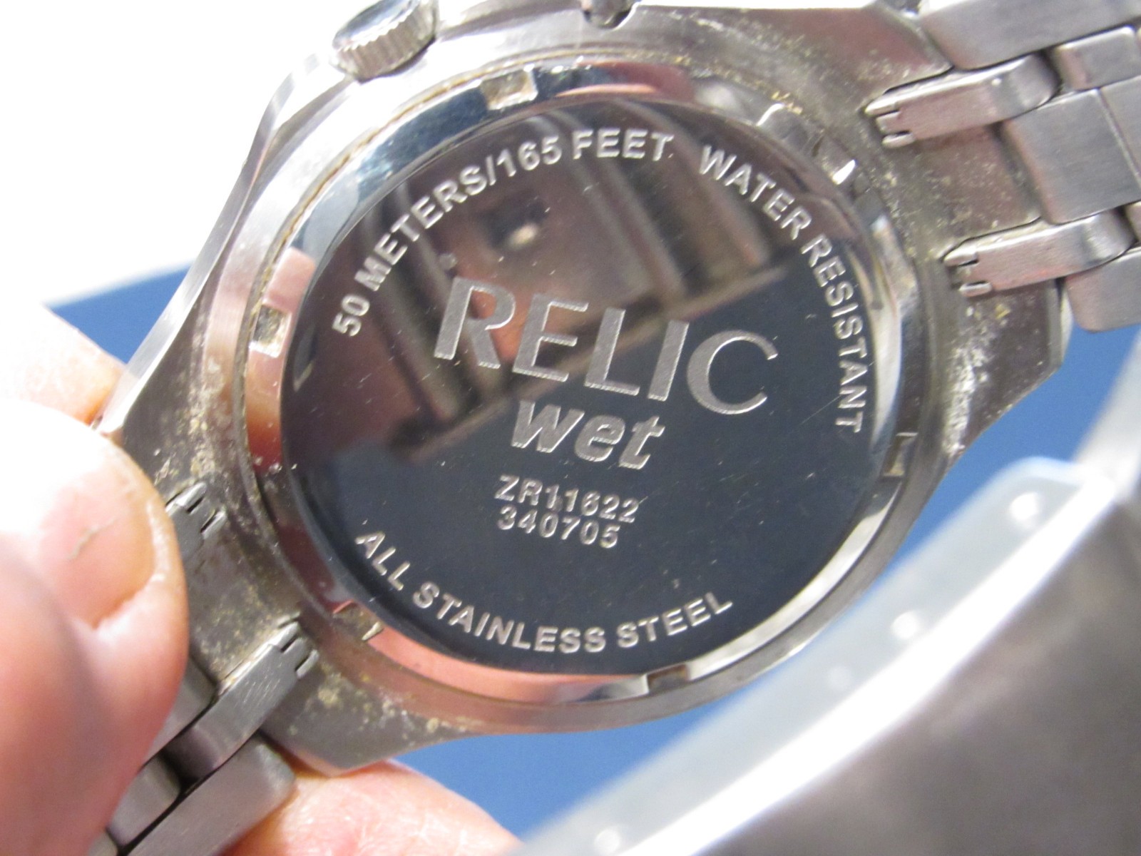 Relic Wet Men’s 50 Meter / 165 Feet Stainless Steel Silver/ Gray 39mm Watch