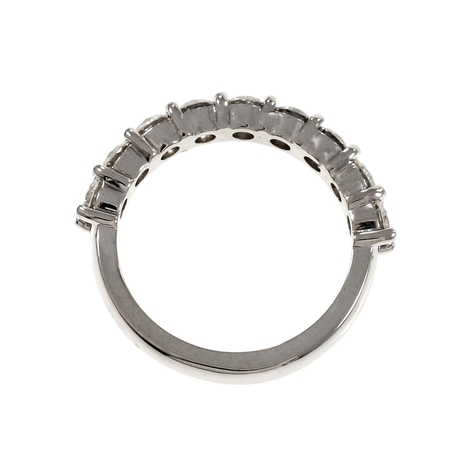 Peter Suchy Common Prong Diamond Wedding Band Ring Platinum