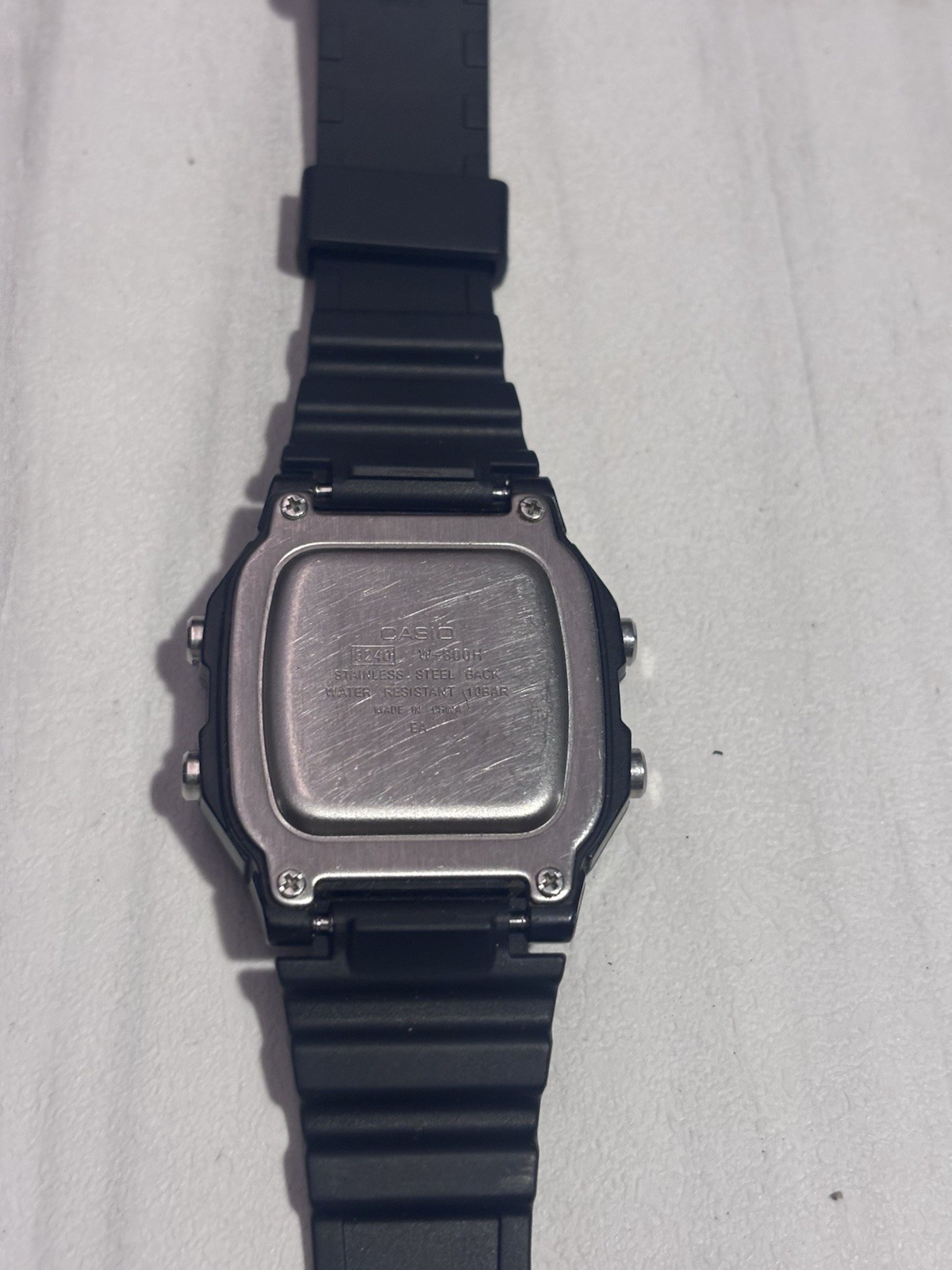 Casio (3240) W-300H Digital Quartz 100m Black Resin Strap Alarm Stopwatch Watch