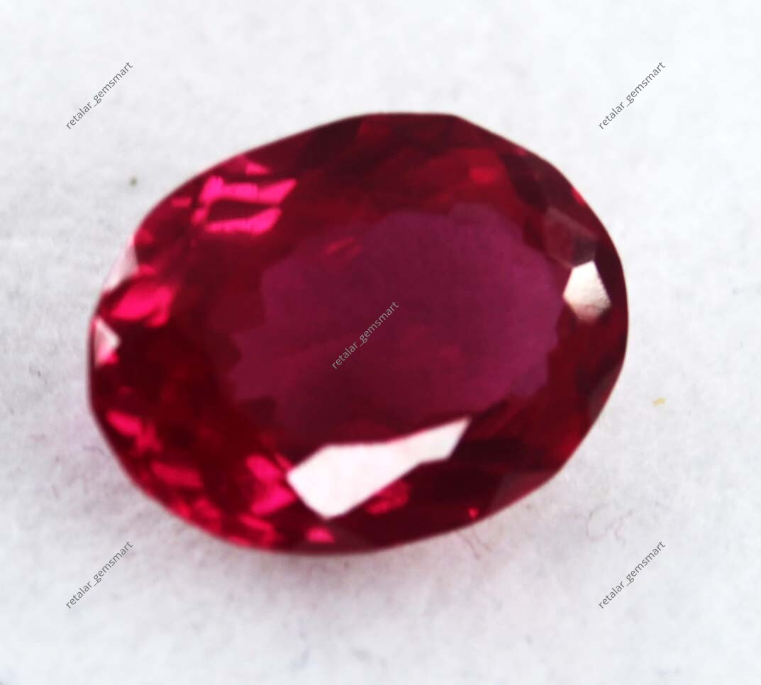 4 Ct Natural Flawless Mozambique Blood Red Ruby Oval Cut Loose Gemstone