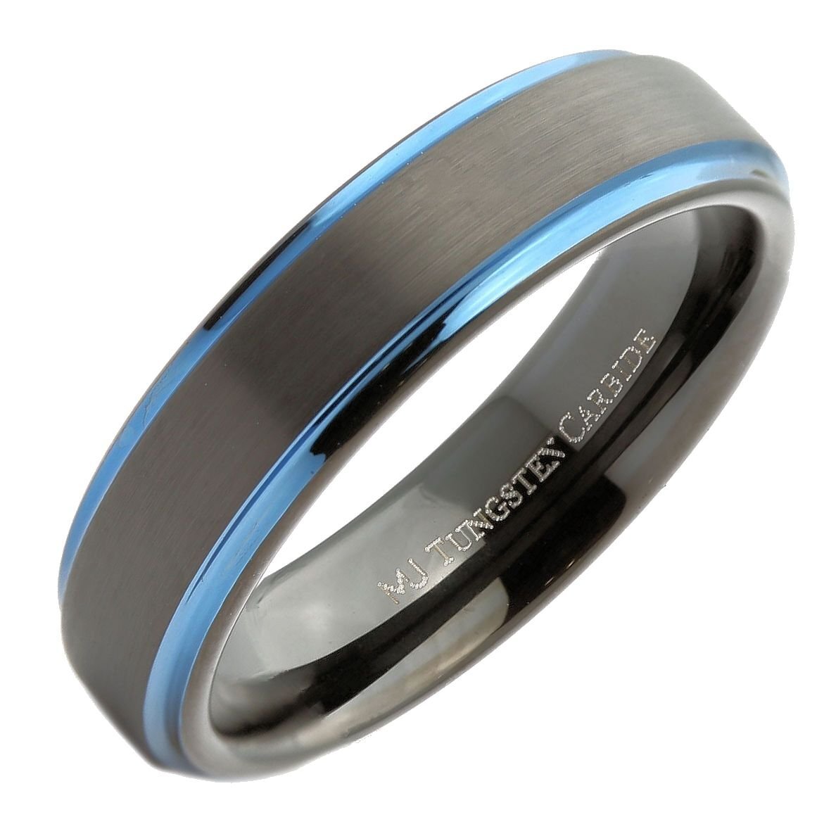 Tungsten Carbide 6mm or 8mm Wedding Bands Various Finish and Plated Edges