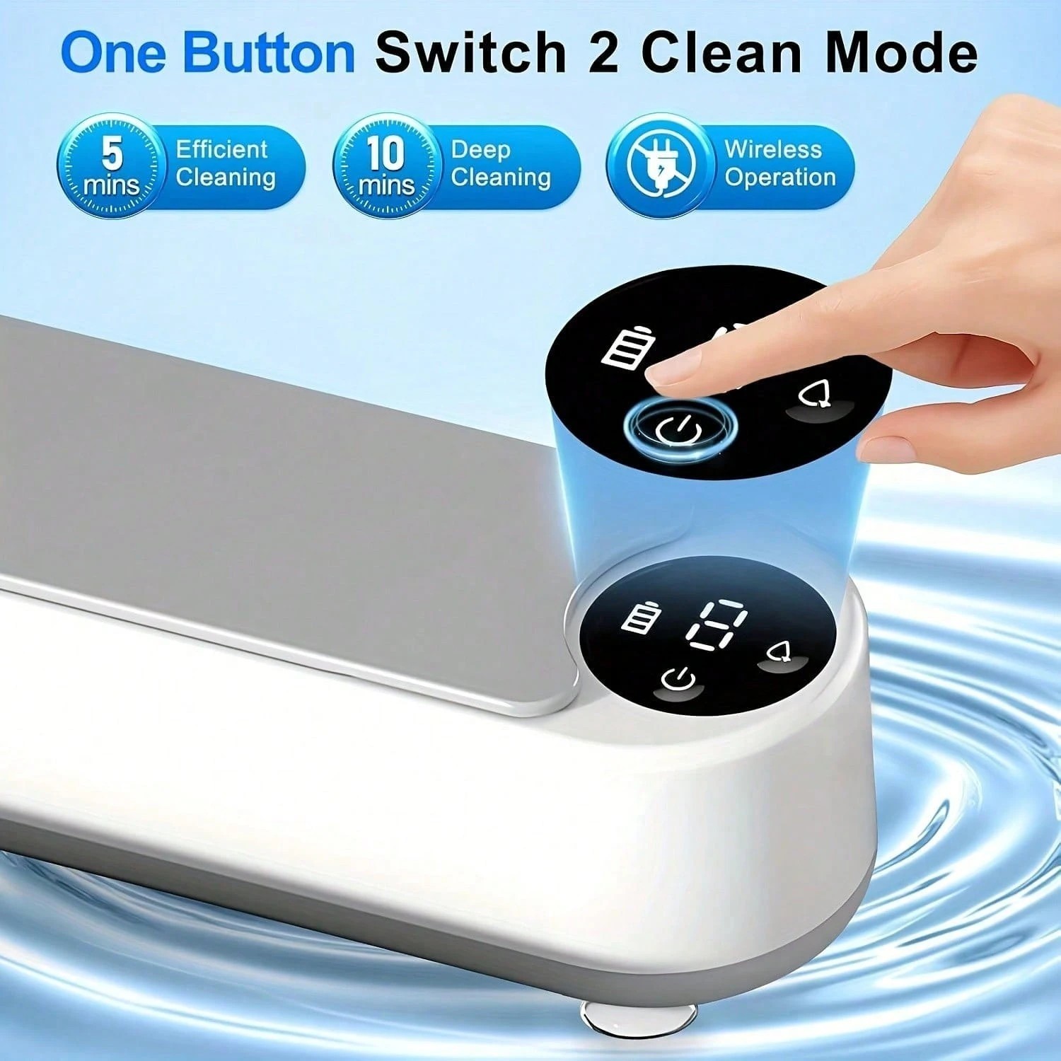 Sparkle Ultrasonic Cleaner USB Cordless Glasses Jewelry Denture Travel Machine