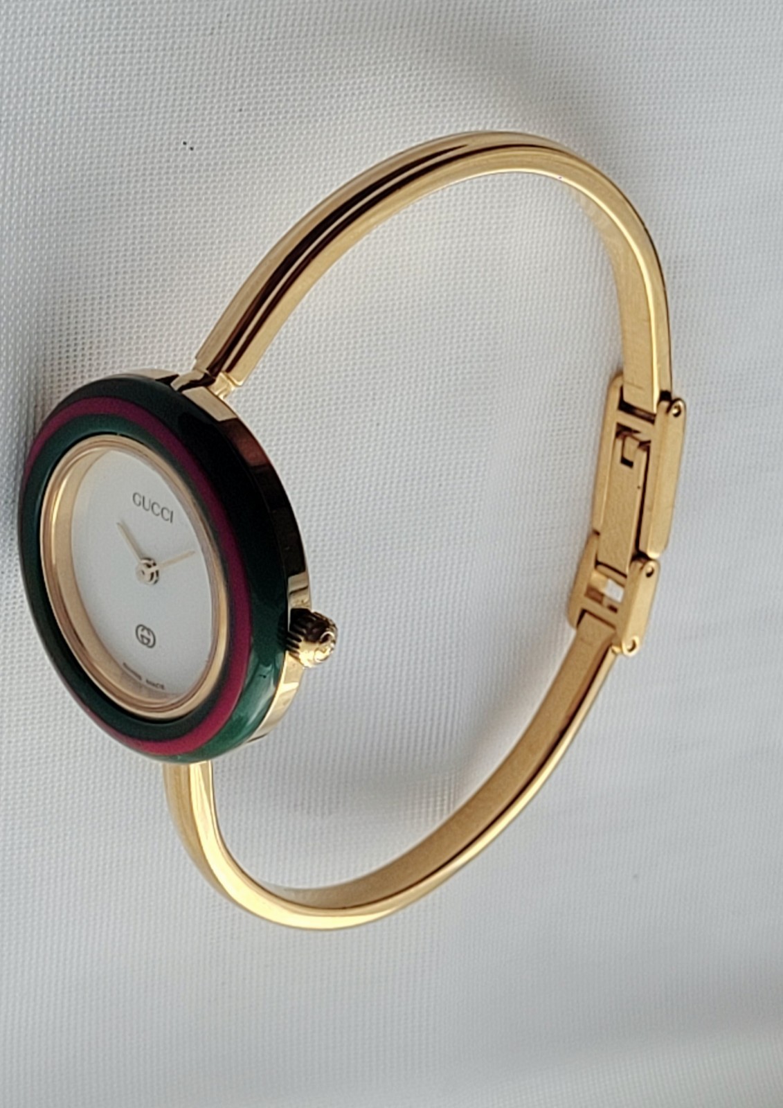 Gucci 1100-L Ladies💃Bangle Watch,Authentic,Scratch Free Crystal,Excellent,6″