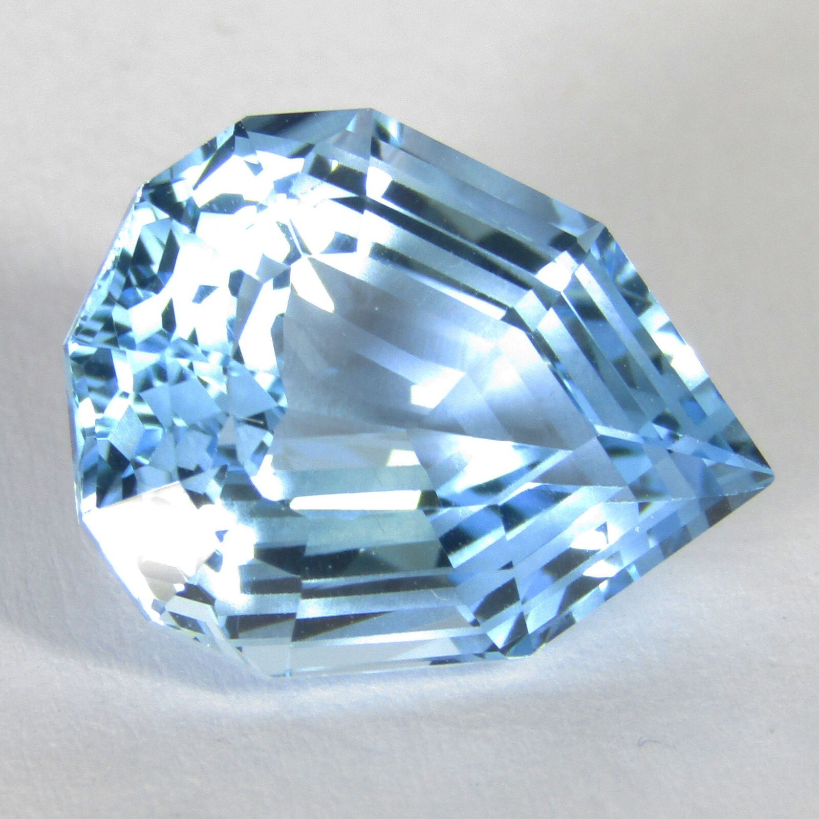 13.45Cts Glorious Natural Baby Blue Topaz 16.3x13x9.2mm Pear Fancy Cut Gemstone