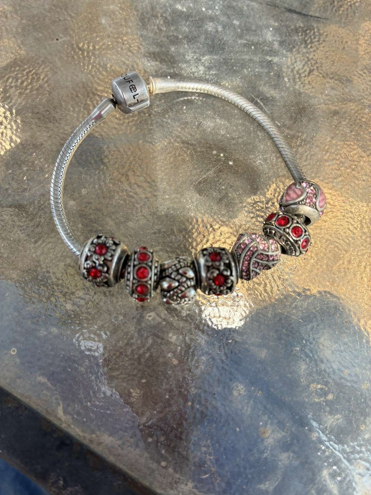 Vintage soufeel bracelet 925 sterling silver w/ charms read description