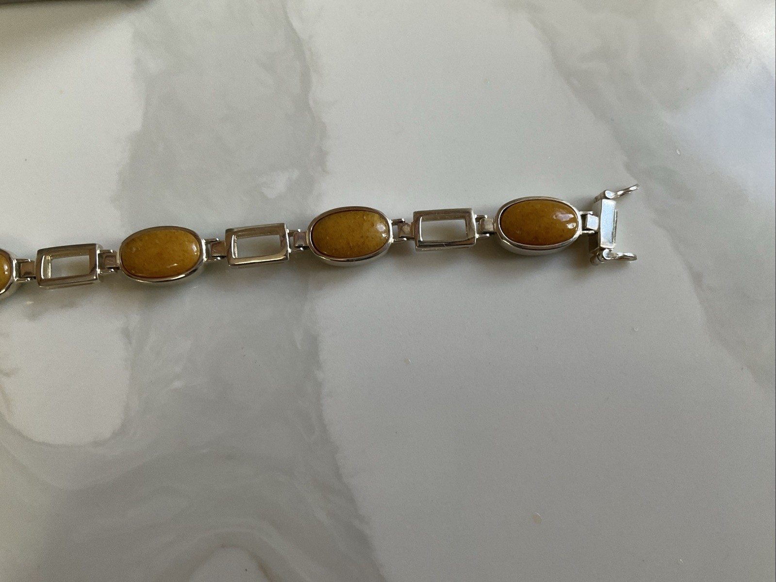 Jay King Reversible Turquoise & Amber Bracelet 22.0g