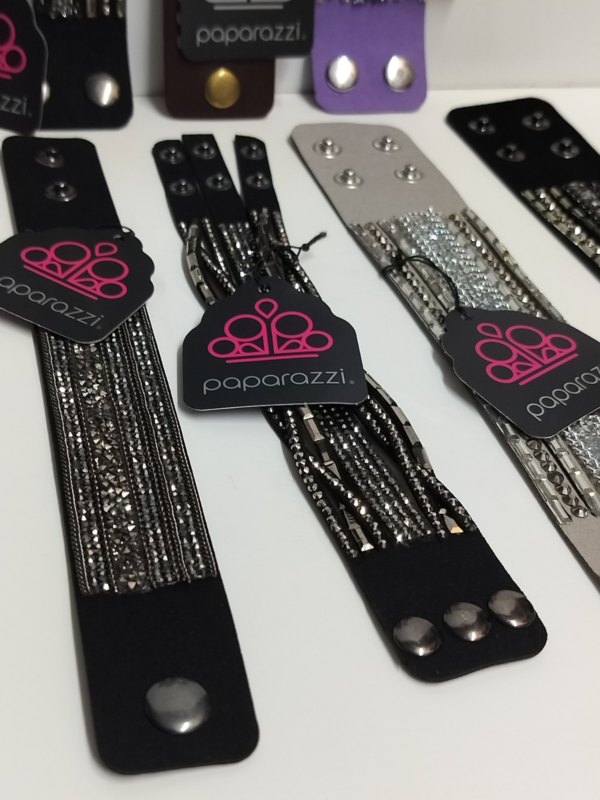 NWT 7 Pieces Paparazzi Leather Rebel, Rock Star, Urban Bracelet (#255284)