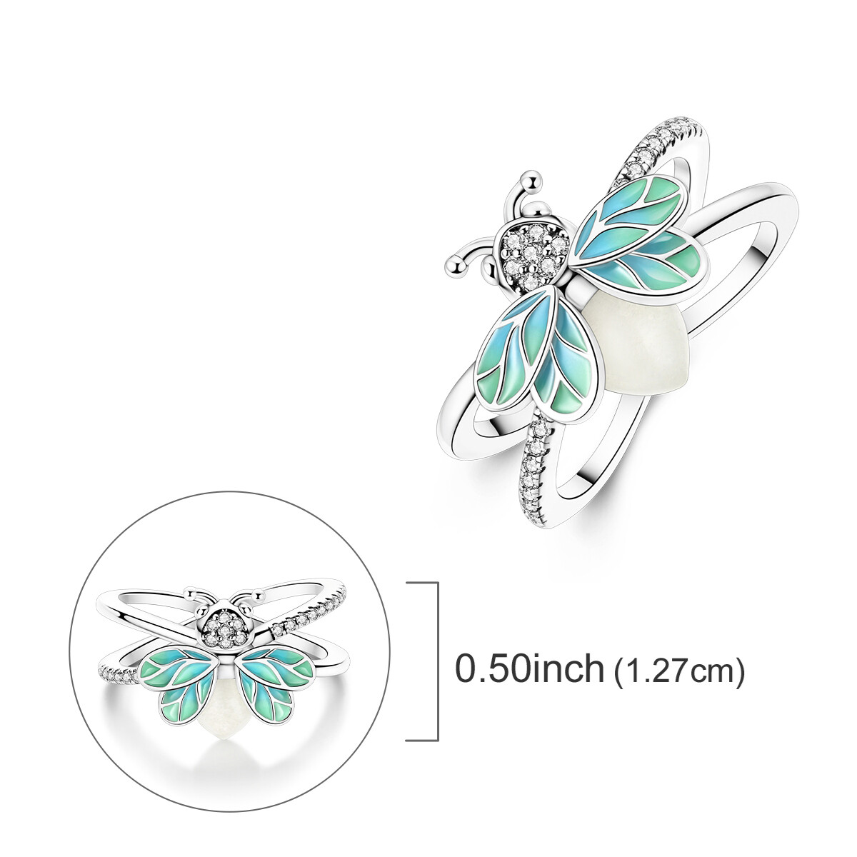 MULA Original Summer Firefly Finger Ring For Women Jewelry 925 Sterling Silver