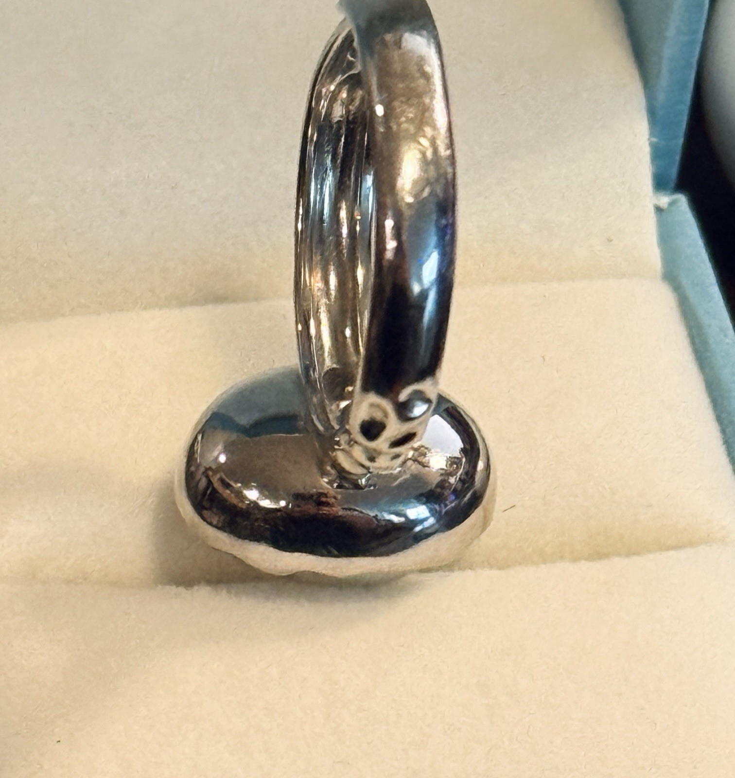 OOAK 12.2mm Tahitian Baroque Pearl Ring Adjustable 925 Sterling Silver Handmade