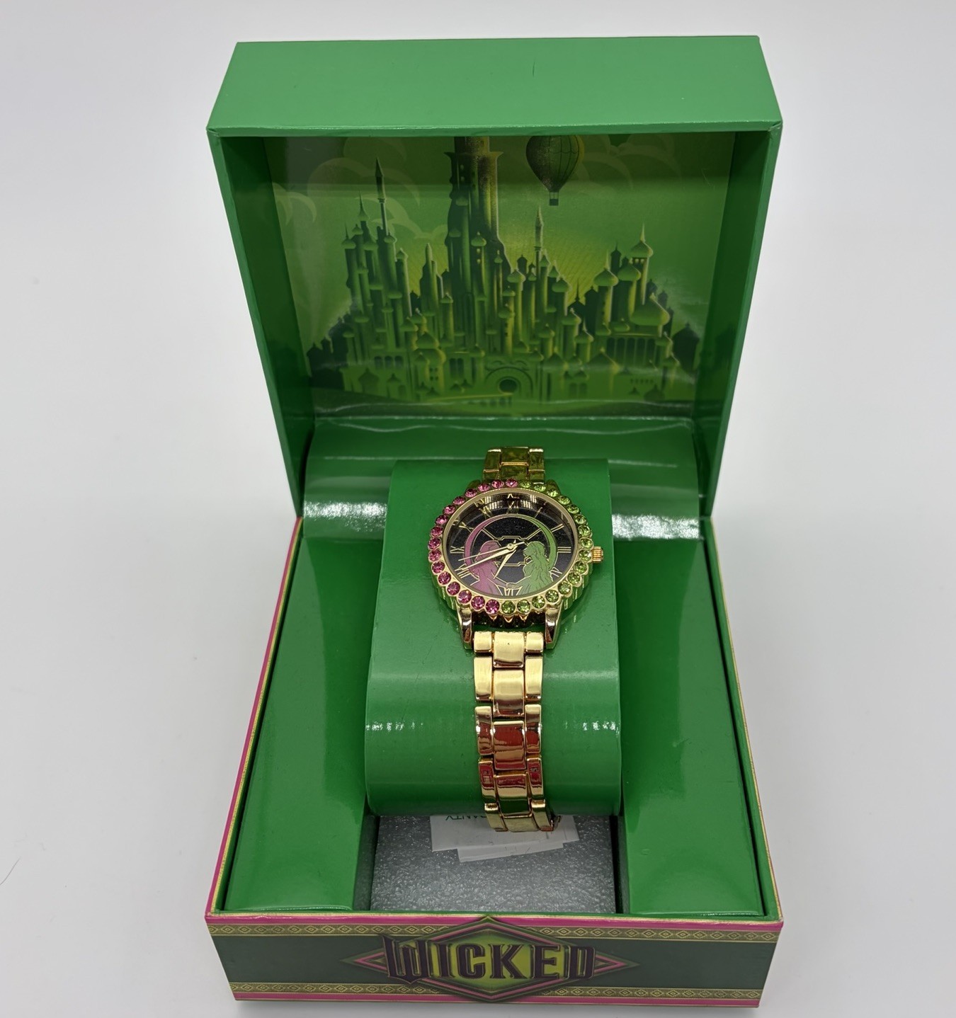 Wicked Movie Emerald City Wrist Watch Universal Studios Wizard of Oz Bling