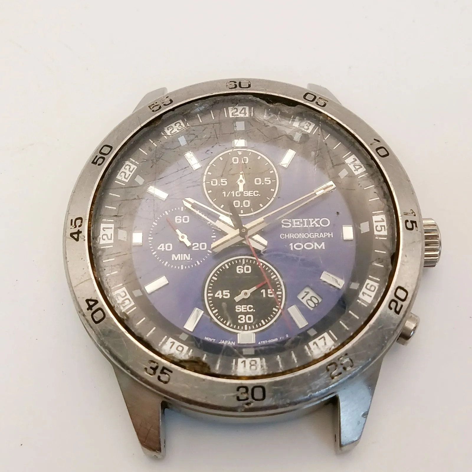 [Working] 0518-1 SEIKO CHRONOGRAPH 4T57-00K0 Men’s Watch (Face Only) Quartz