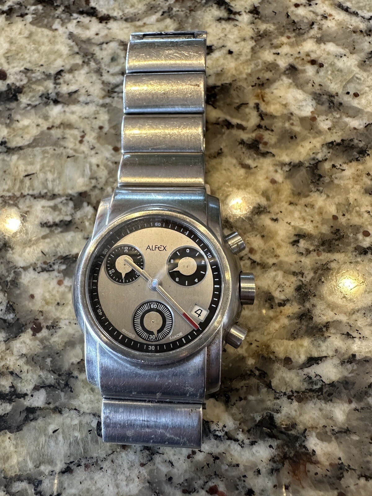 AFLEX Swiss Made Watch Plum Design 5402, Water Resistant, Anti-allergic, Steel