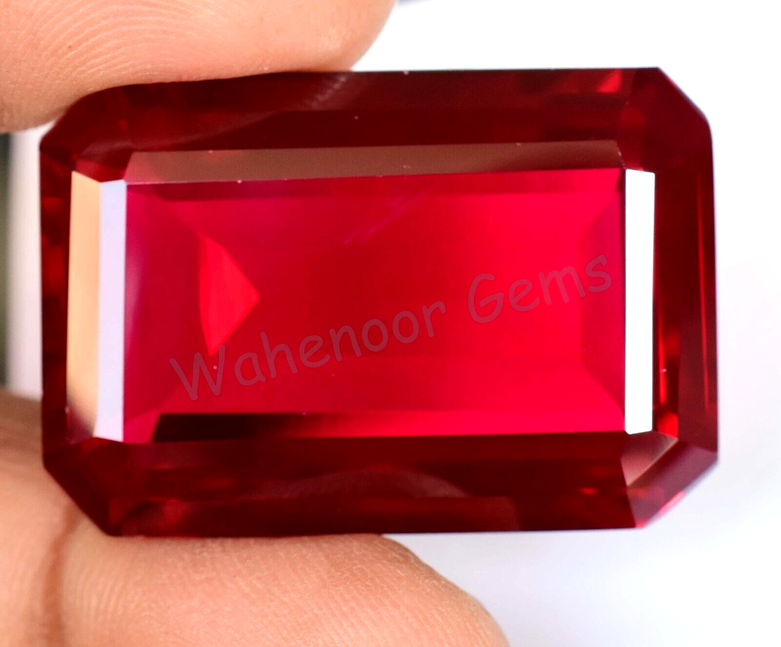 97.70 Ct Natural Blood Red Ruby Mozambique Emerald Certified Treated Gemstone