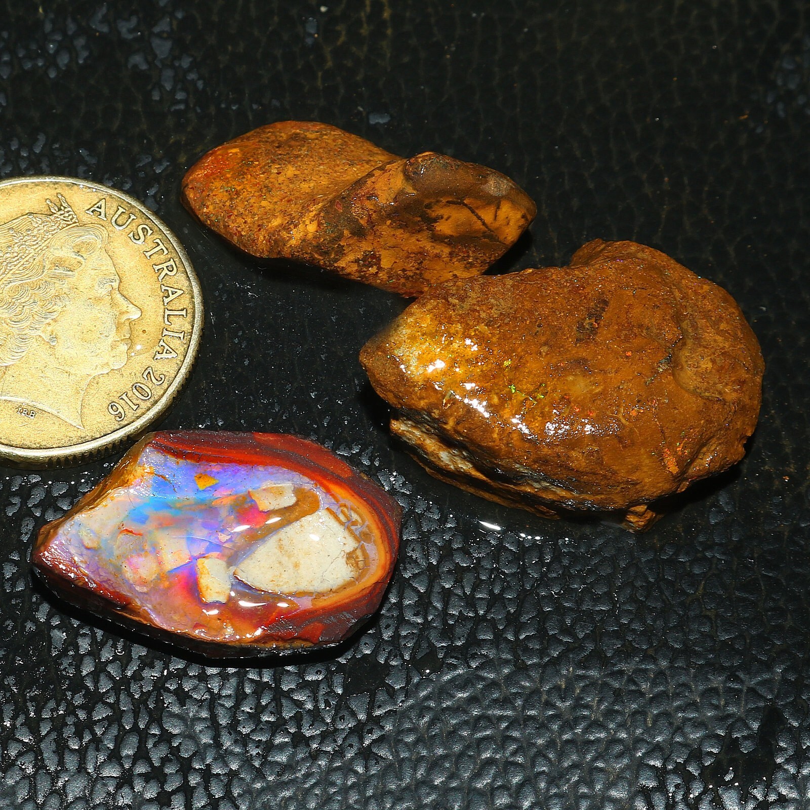 Natural Australian Boulder Opal Multi Fire Rough Gemstone 97.70 CtS #182