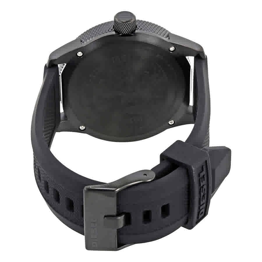 Diesel Rasp Black Dial Black Silicone Men’s Watch DZ1807
