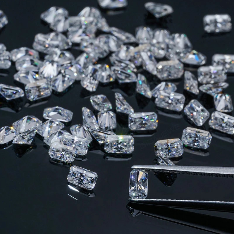 [CVD/HPHT Radiant Emerald] Wholesale 0.08-1ct Loose Lab Diamond Melee DEF VVS-VS