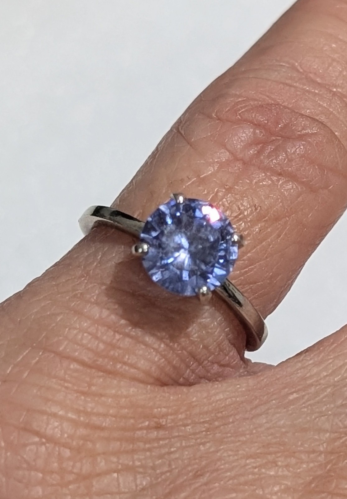 Bella Luce Esotica Sterling Silver 3ct LC Tanzanite Solitaire Size 5.75 Ring