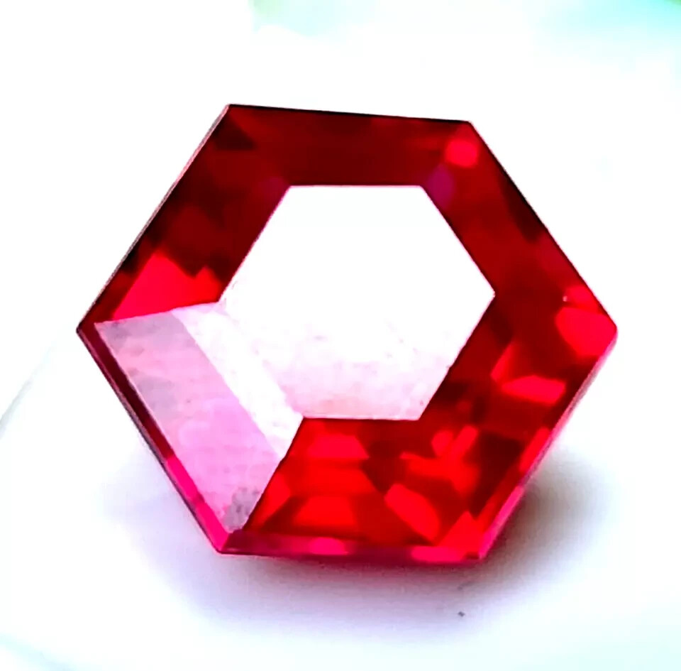 Natural Ruby Red Hexagon Shape 35.21 Ct Certified Loose Gemstone With Free Gift