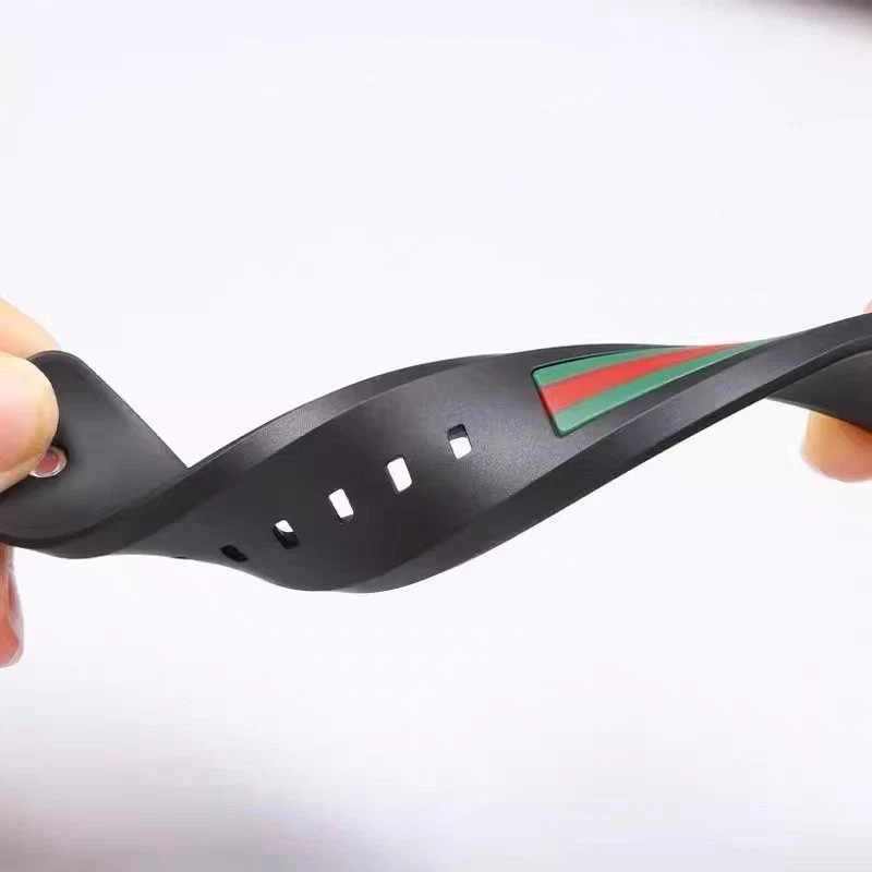 29x21mm Watch Black Rubber Strap Fits For Gucci YA137107A Silicone Band+Tools