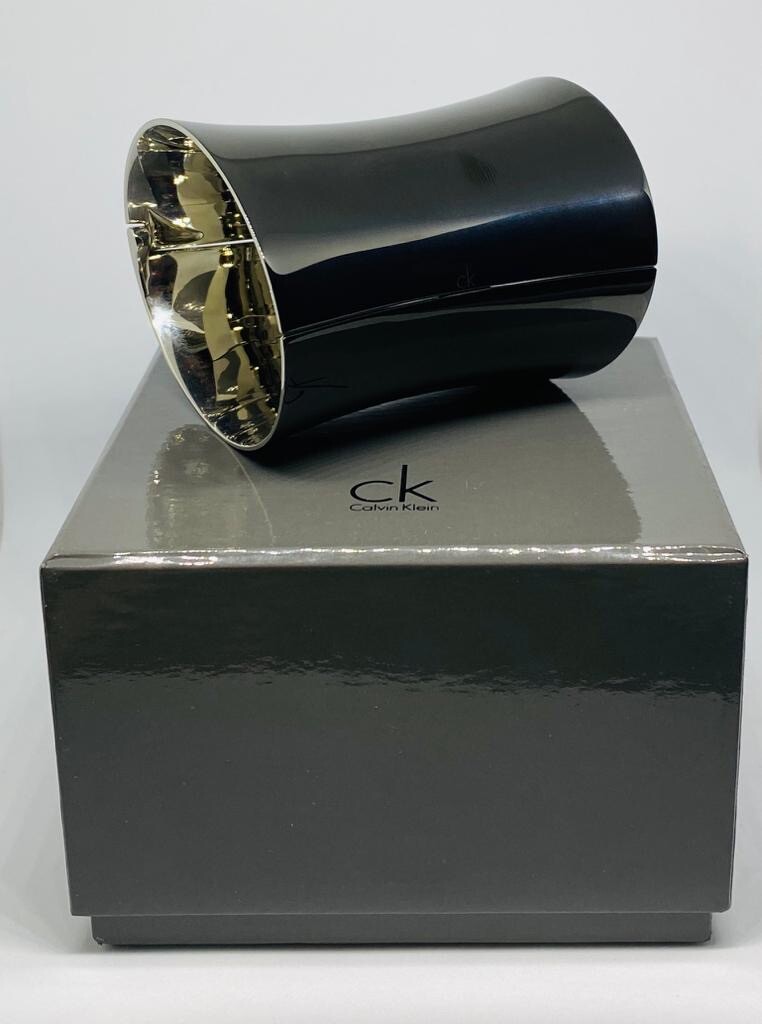Calvin Klein Women’s Black or Rose Gold Tone Wide Cuff, KJ03DB21010, KJ03DB31010