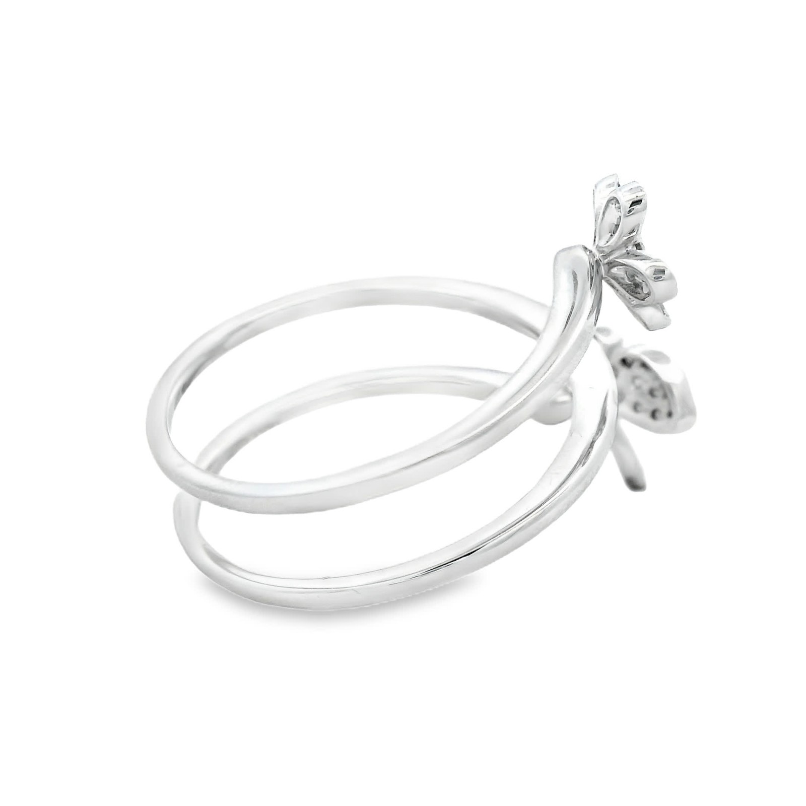 0.23ct Natural 41-Diamond Pavé Ring, 14k White Gold, Size 7