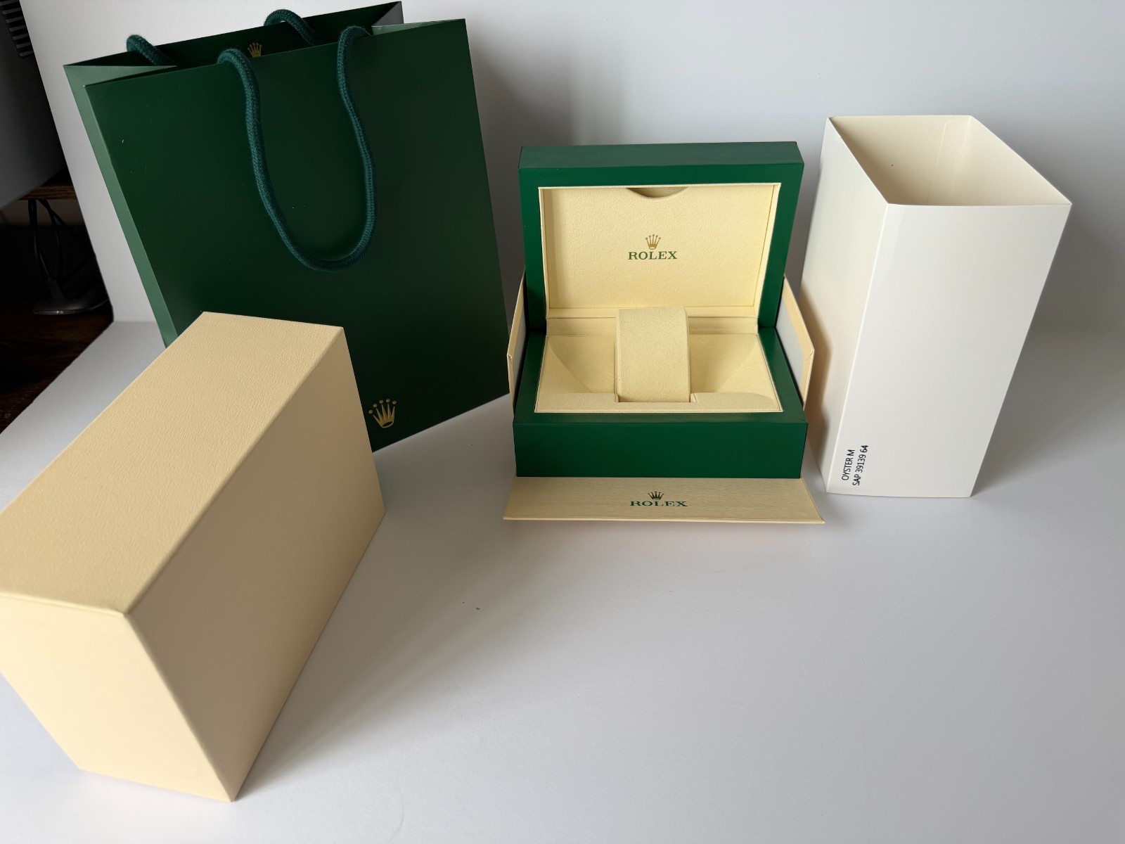 Rolex Box Empty Storage Display Case Leather