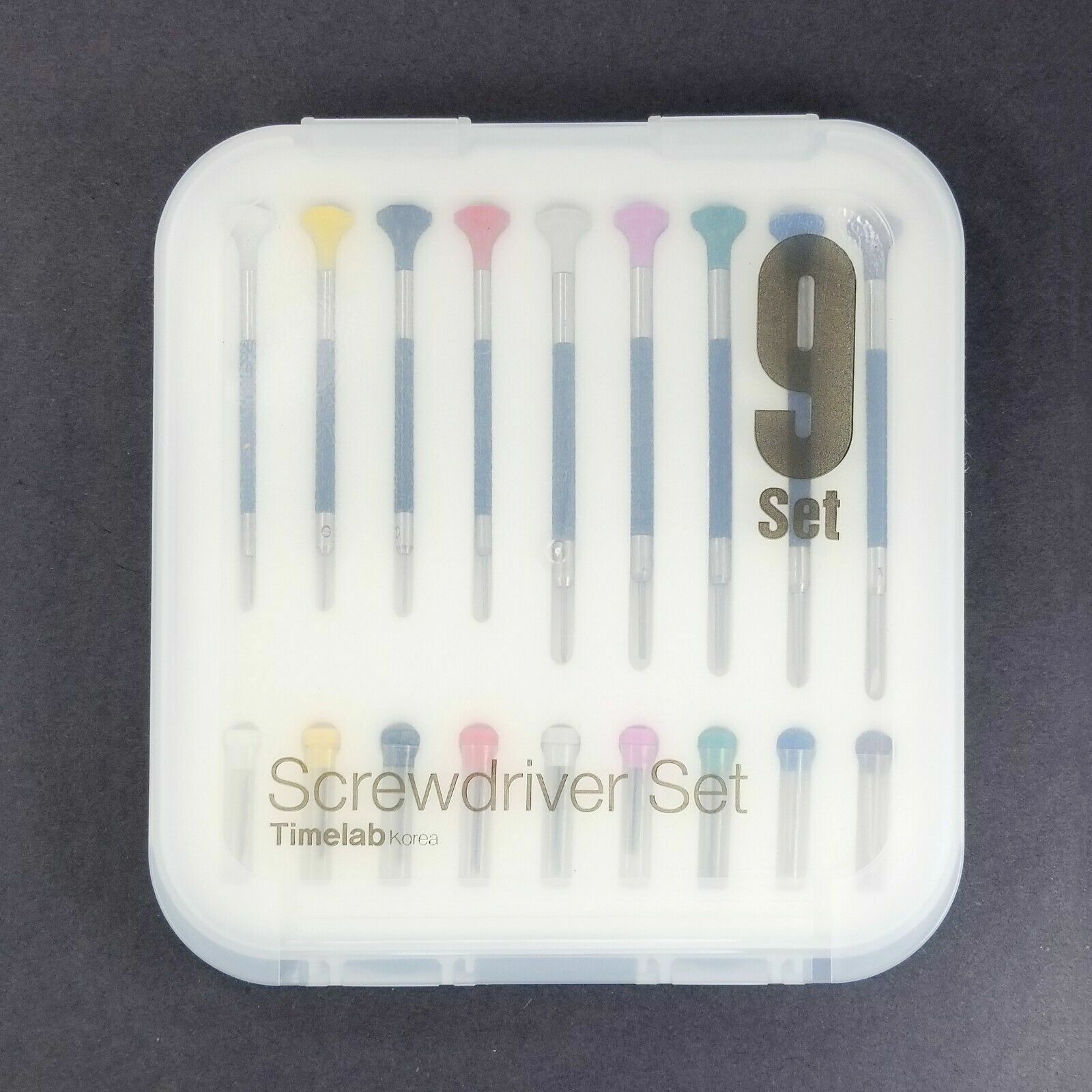 Watchmakers Ergonomic Screwdriver Assortment 9 Sizes W 2 Extra Blades Each Korea