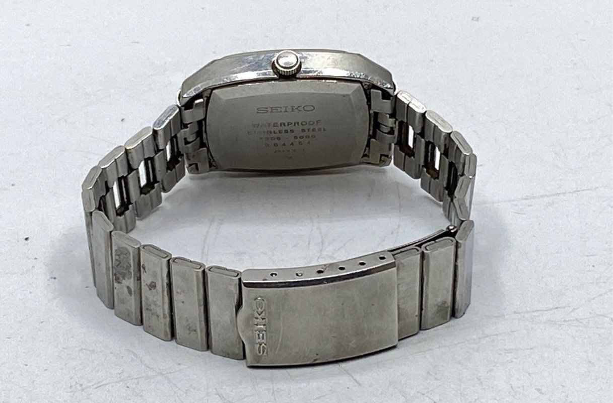 Vintage Seiko 5606-5000 Automatic 25 Jewels Stainless Steel Day Date Watch