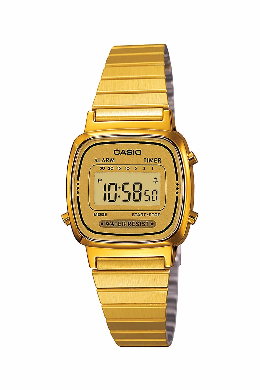 Casio Women’s LA670WGA-9 Gold Stainless-Steel Quartz Watch with Digital Dial