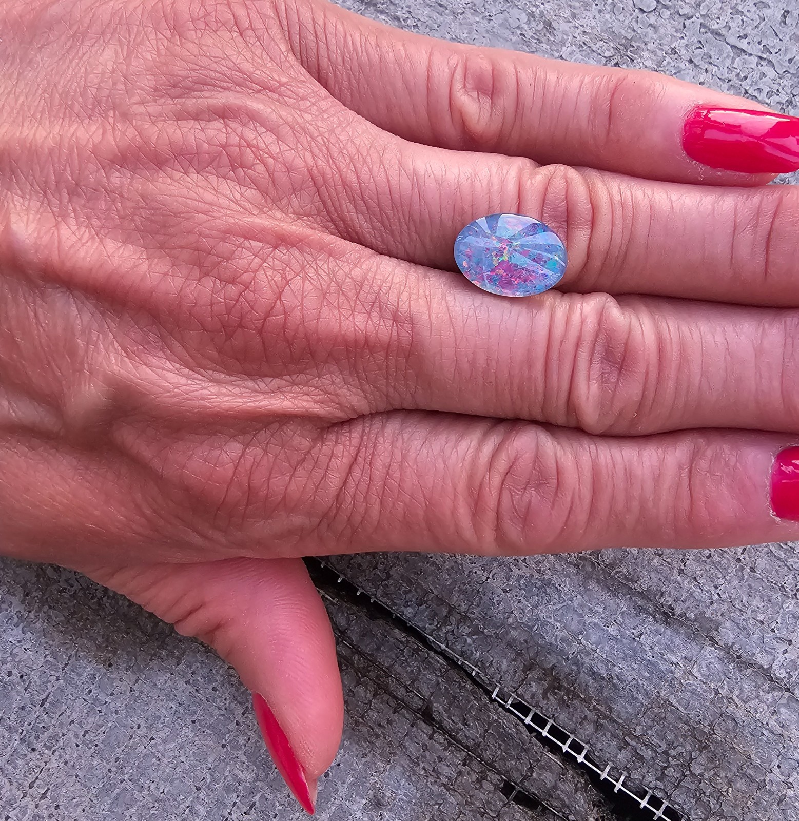 Opal triplet 14.2×10.1mm Oval Loose Stone