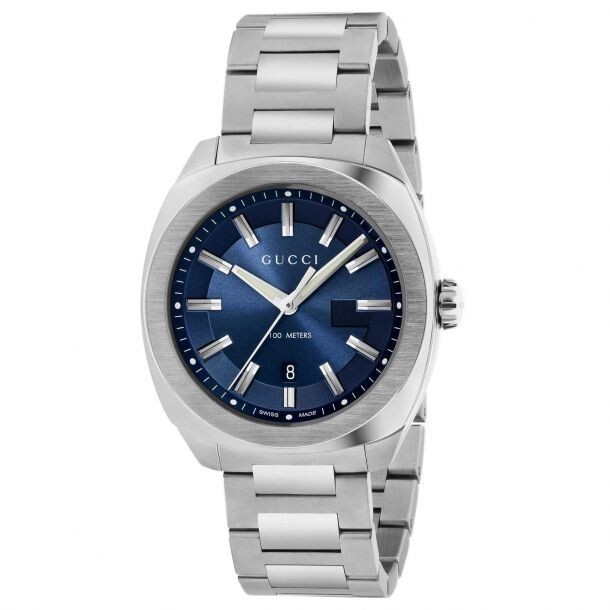 New Gucci GG2570 Dark Blue Dial Stainless Steel Watch YA142303