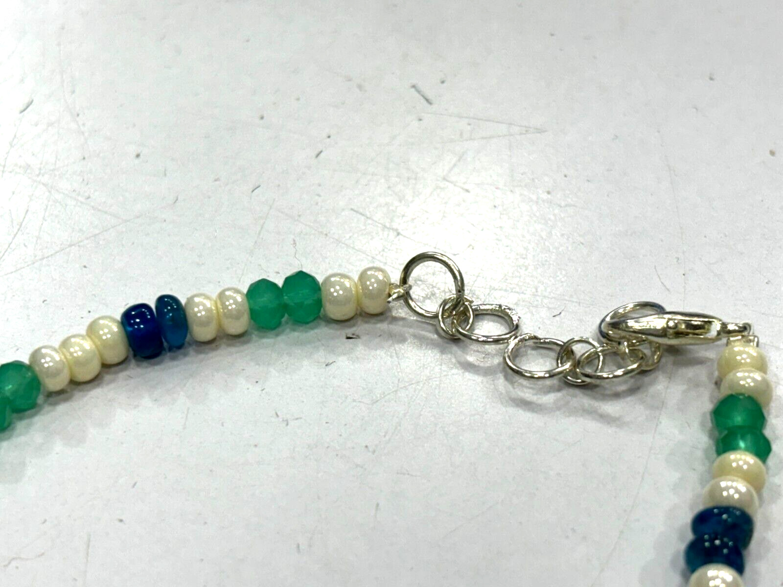 MULTI ROUNDELLE STONE WITH TUMBLED GEMSTONE BEADS 7″INCH 1 BRACELET